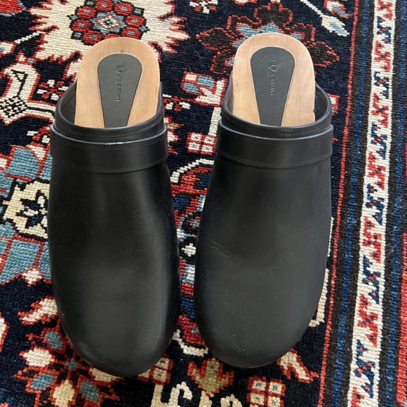 Isabel Marant Black Leather Clogs with Wooden Sole - Picture 5 of 5